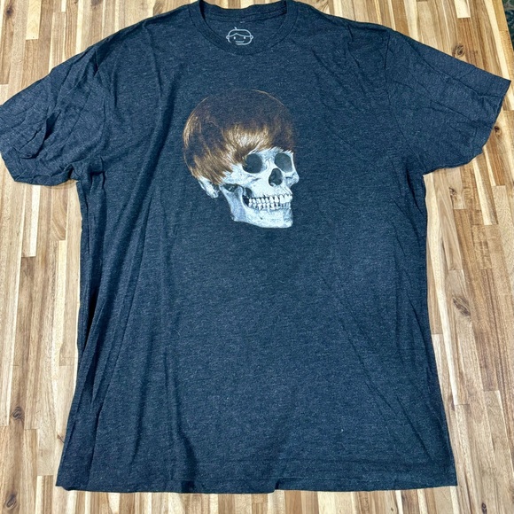 Men's Graphic Skull T-Shirt - Dark Gray XL - Picture 1 of 4